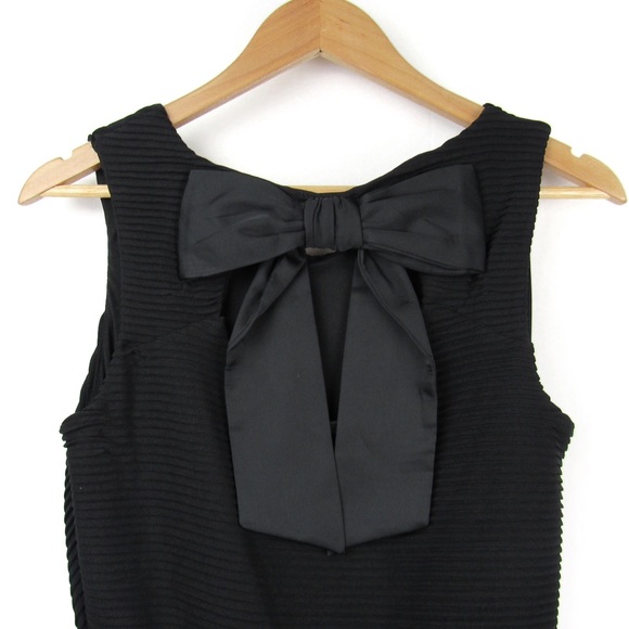 Candie’s Pleaded Black Dress With Back Bow Large - Picture 3 of 8